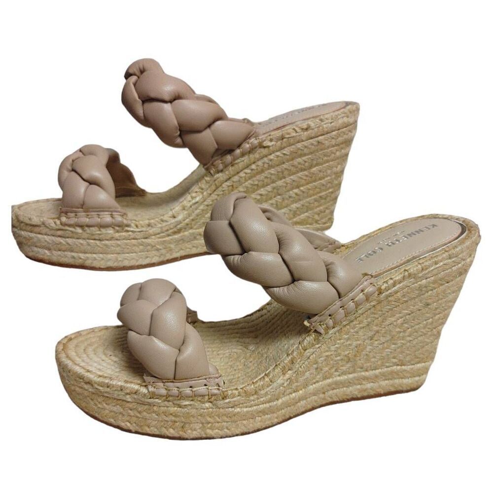Olivia Braided Wedge Espadrille Sandal by Kenneth Cole Sz 9.5M - Picture 2 of 7